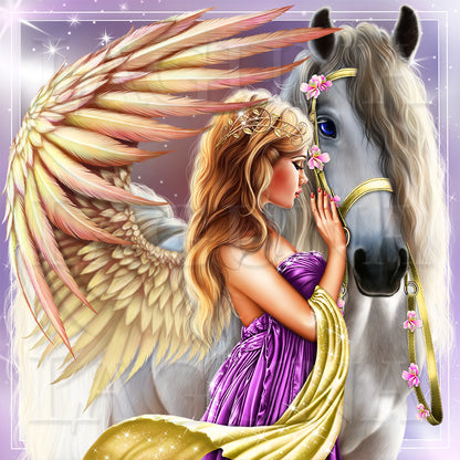 Angel Girl and Horse