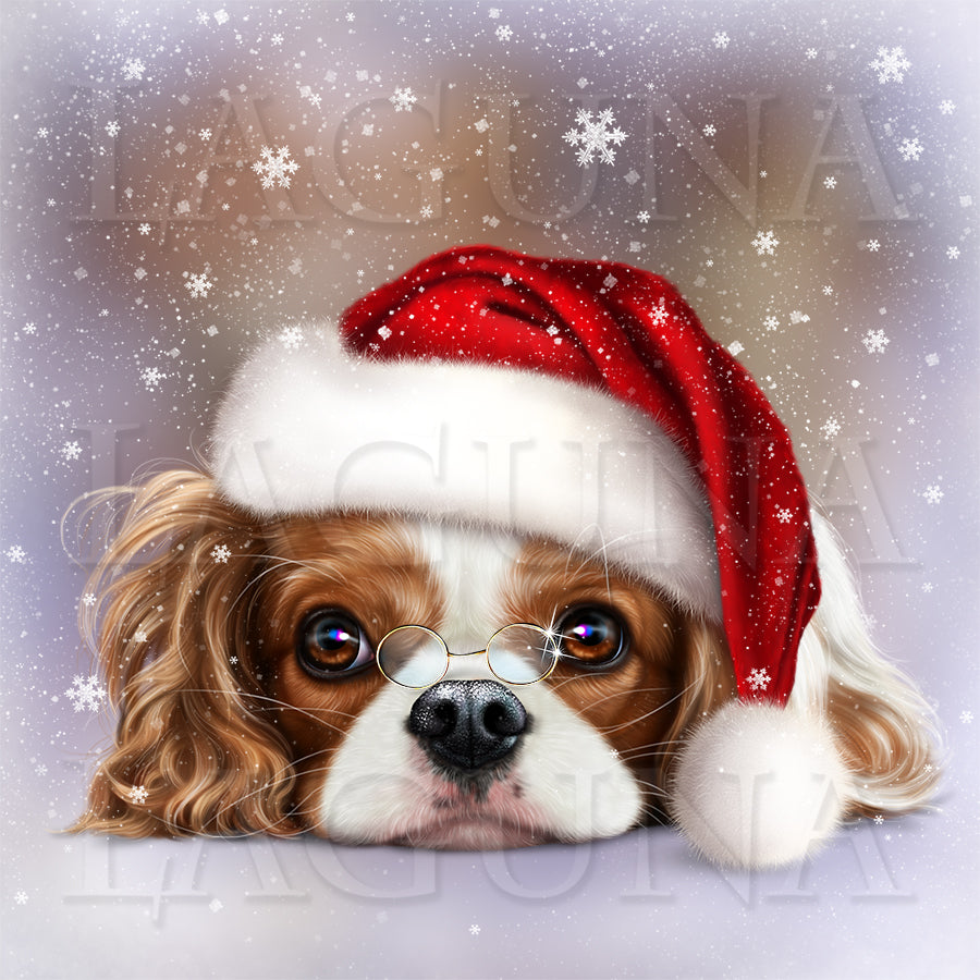 Angel Girl with Cavalier King Charles Spaniel