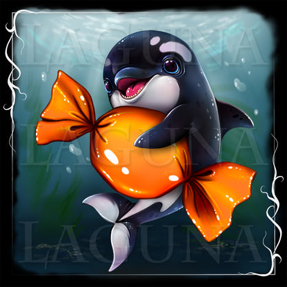 Baby Orca with Candy