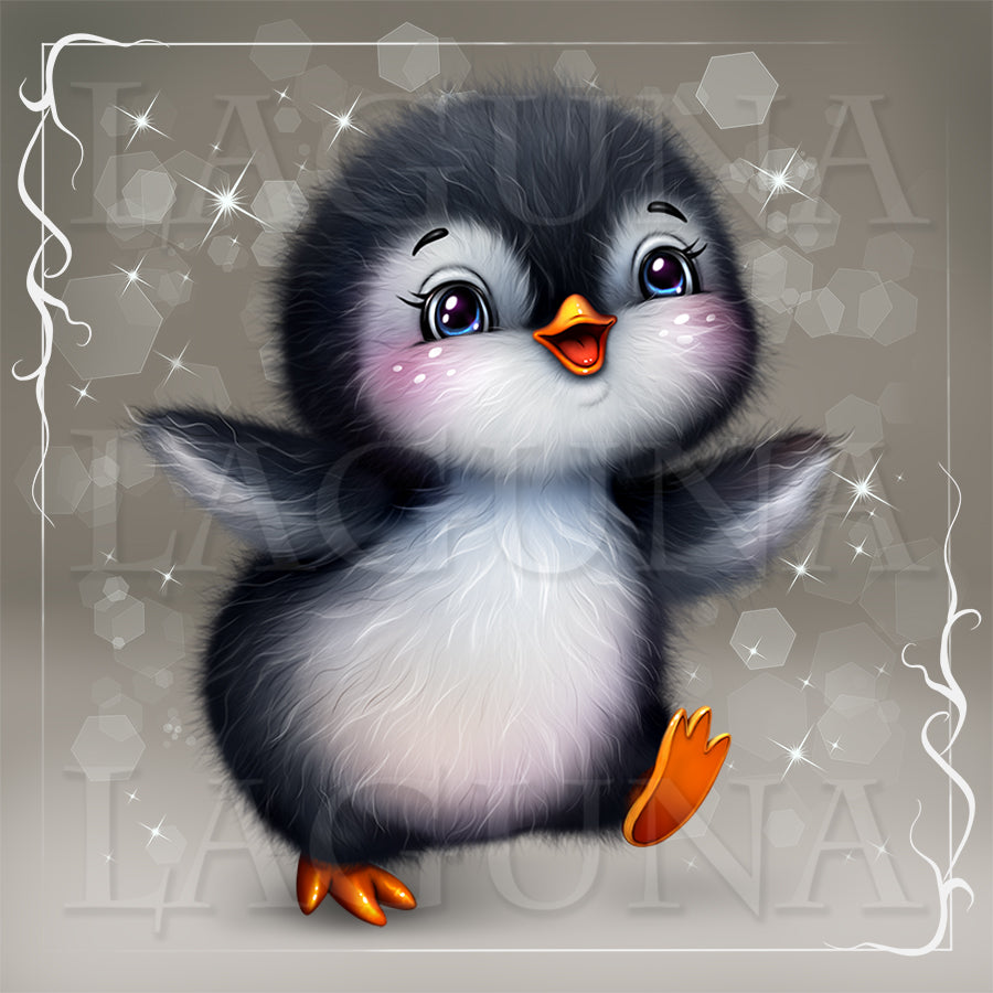 Cute kawaii cartoon penguin 