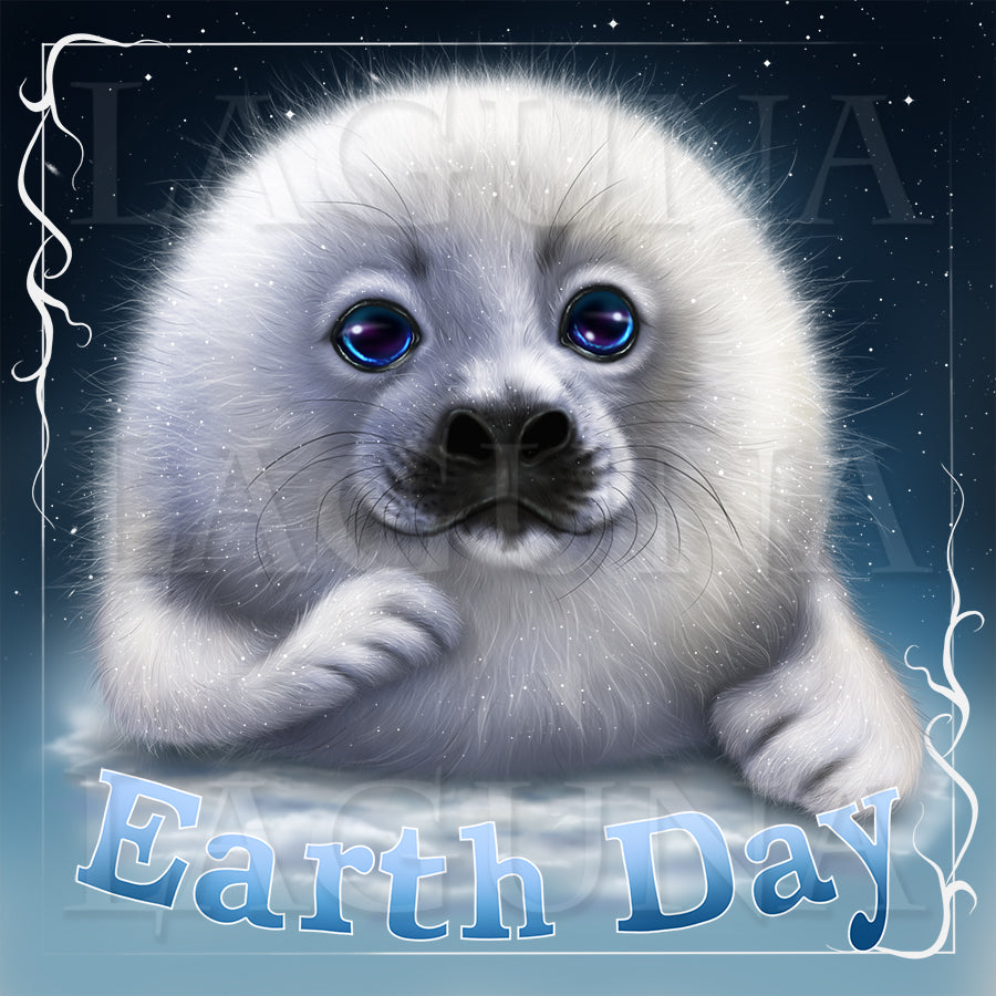 Baby Seal Hugging the Earth