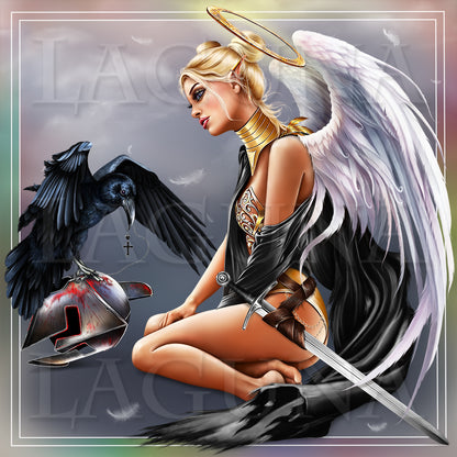 Battlefield Angel Girl and Crow