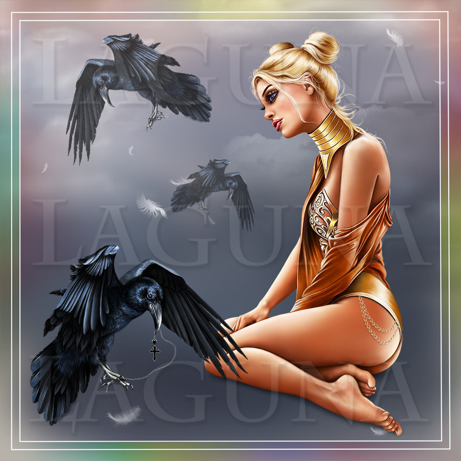 Battlefield Angel Girl and Crow