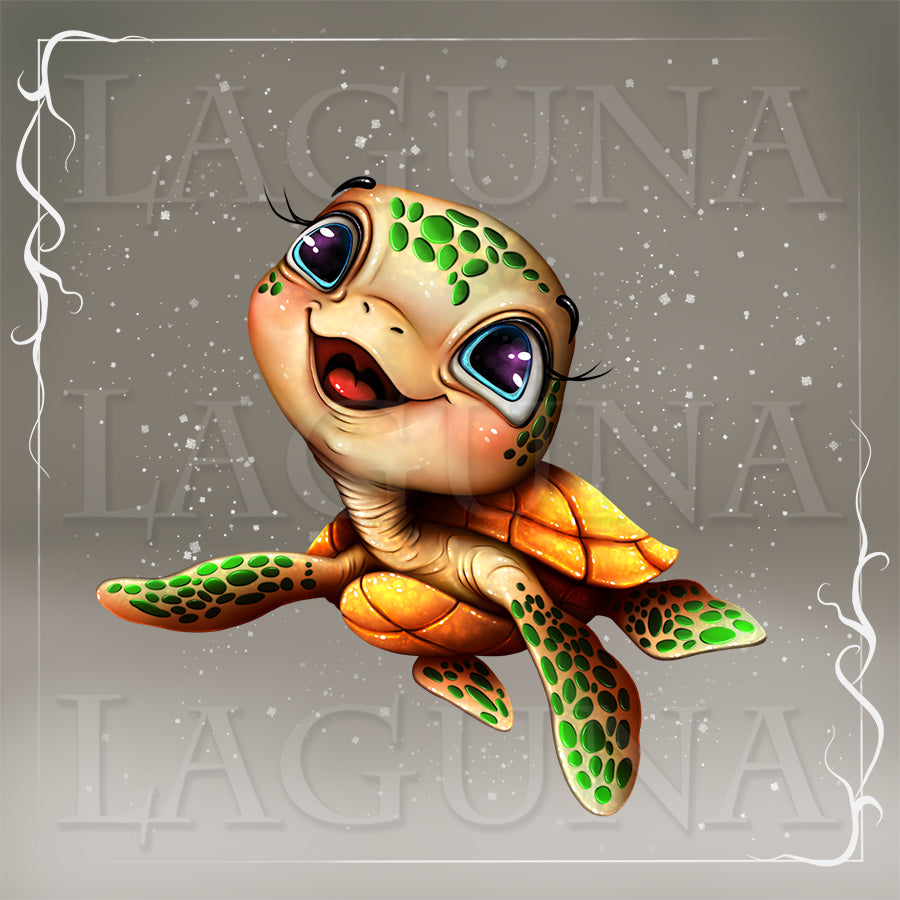 Christmas Baby Turtle with Gifts