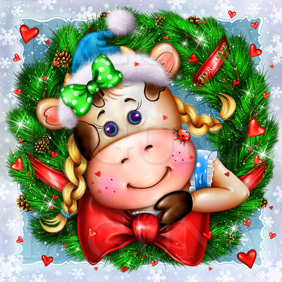 Christmas Girl Cow (for Love)