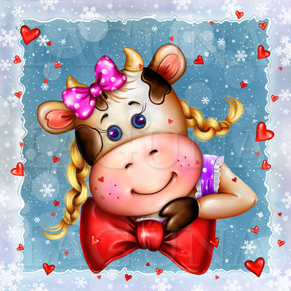 Christmas Girl Cow (for Love)