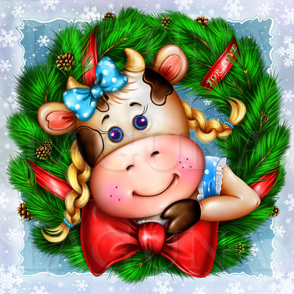 Christmas Girl Cow (for Love)