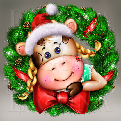 Christmas Girl Cow (for Love)