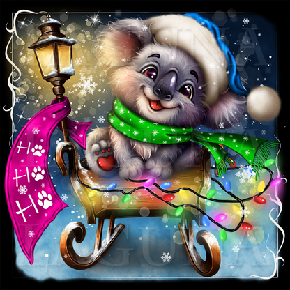 Christmas Koala Sledging