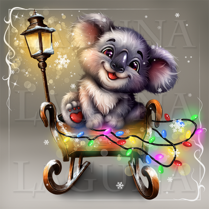 Christmas Koala Sledging