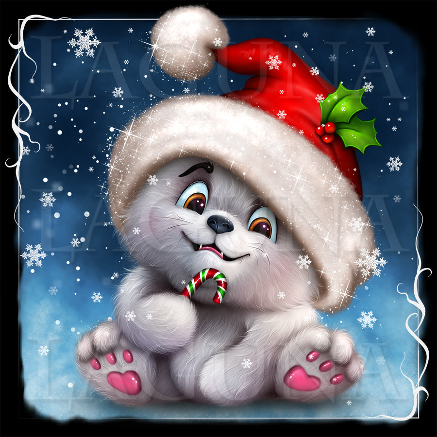 Christmas Polar Bear with Candy