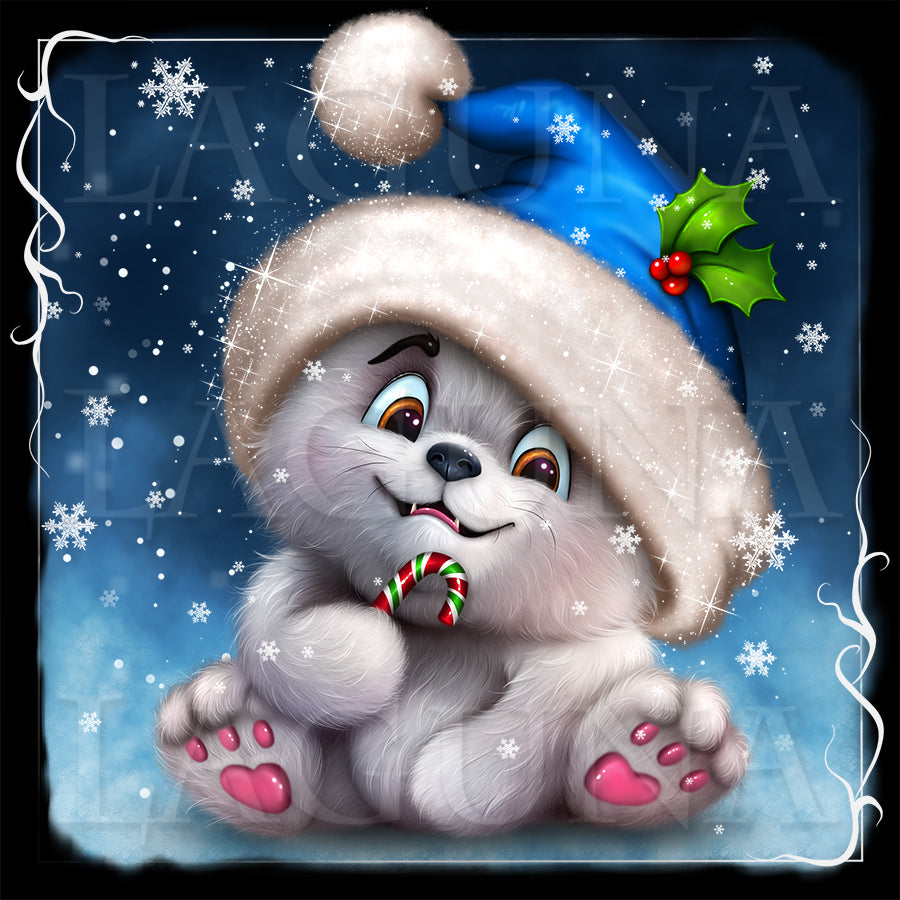 Christmas Polar Bear with Candy