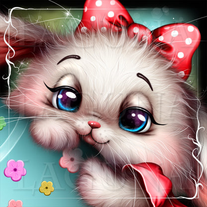 Easter Bunny Hugging an Egg