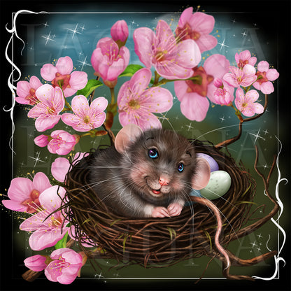 Easter (Leprechaun) Mouse in the Nest