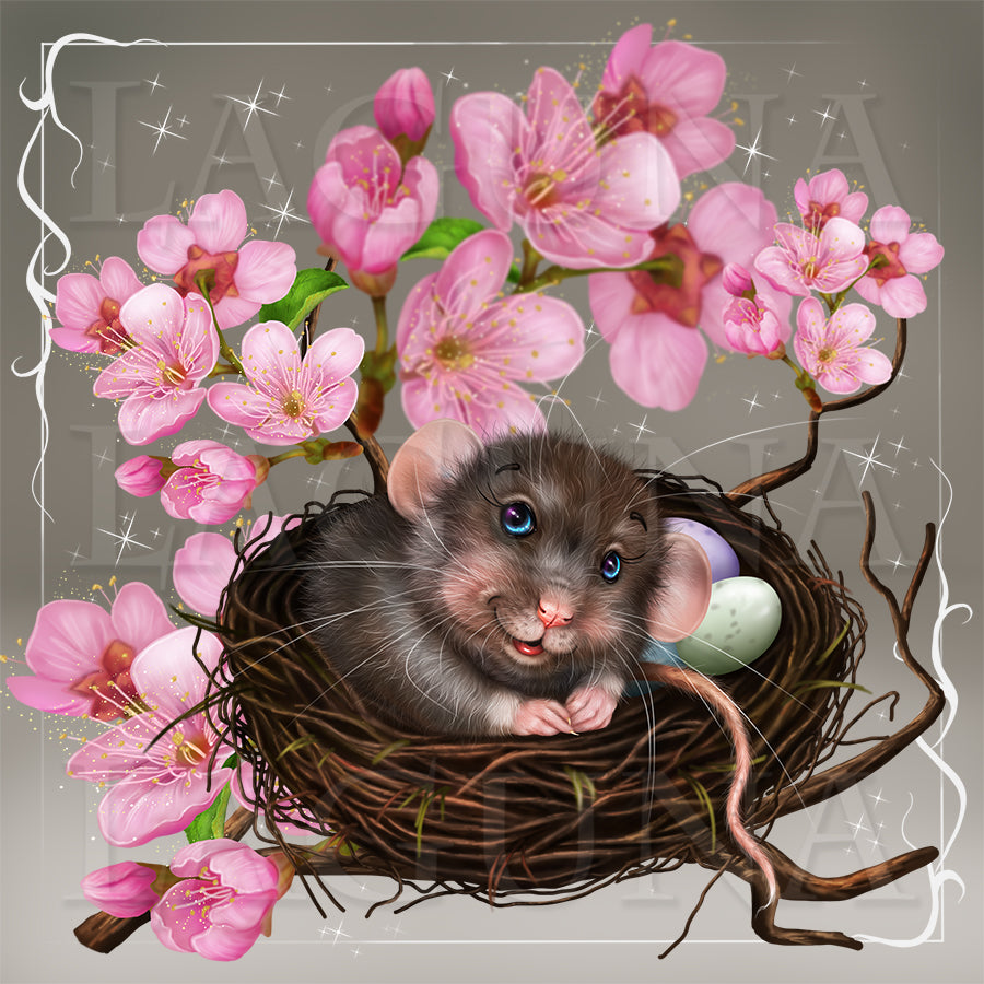 Easter (Leprechaun) Mouse in the Nest