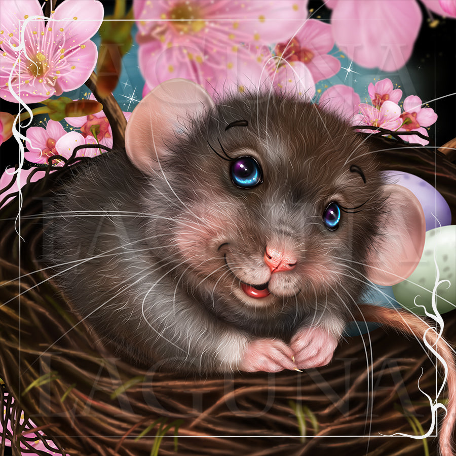 Easter (Leprechaun) Mouse in the Nest