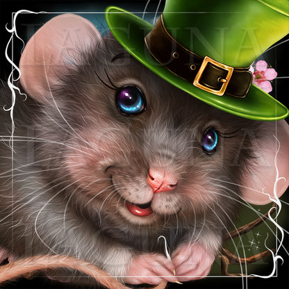 Easter (Leprechaun) Mouse in the Nest