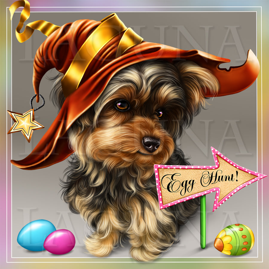 Egg Hunt (Yorkie)