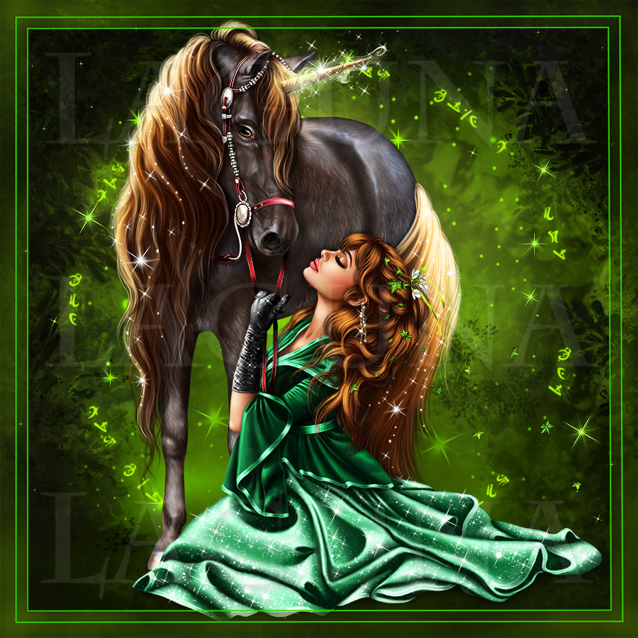 Girl and Dark Unicorn