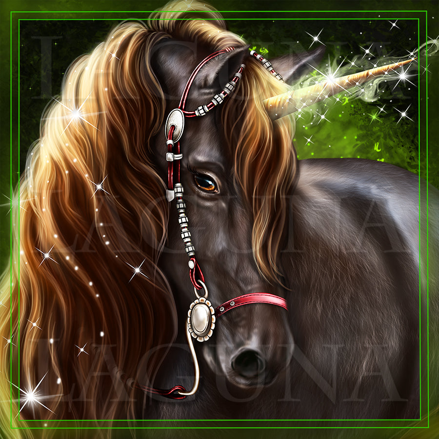 Girl and Dark Unicorn