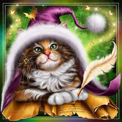 Halloween Christmas Kitty and Parchment