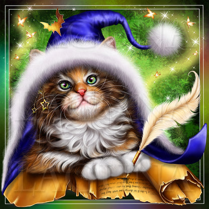 Halloween Christmas Kitty and Parchment