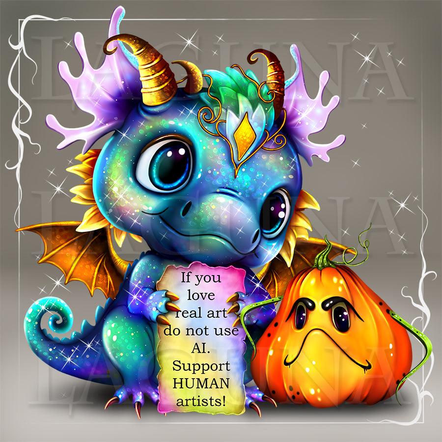 Halloween Dragon and Pumpkin