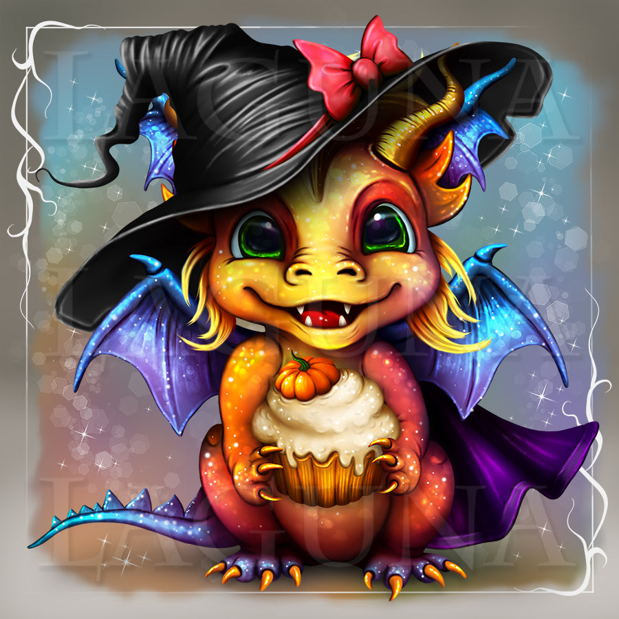 Halloween Dragon With Cupcake