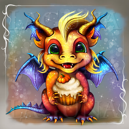 Halloween Dragon With Cupcake