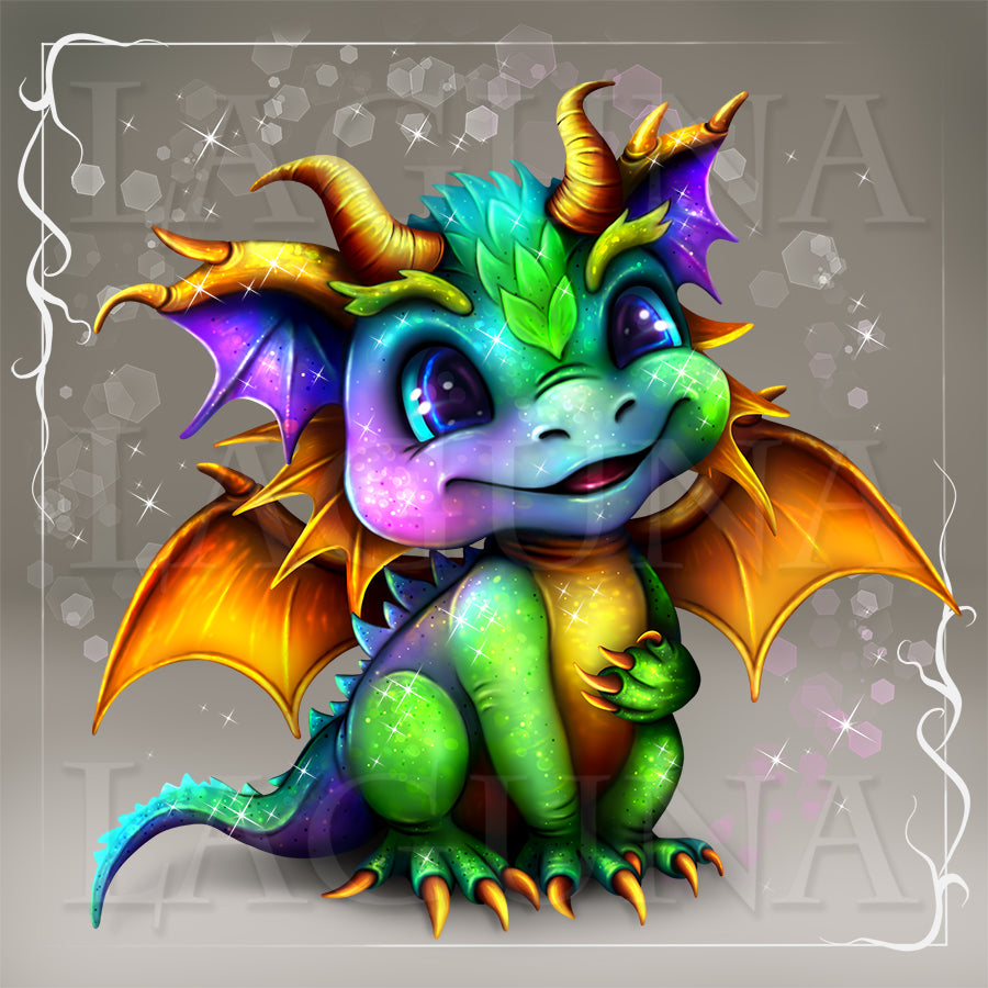 Halloween Dragon with Parchments