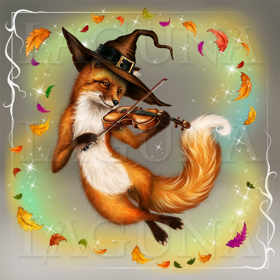 Halloween Fox Playing Violin