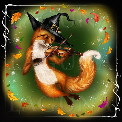 Halloween Fox Playing Violin