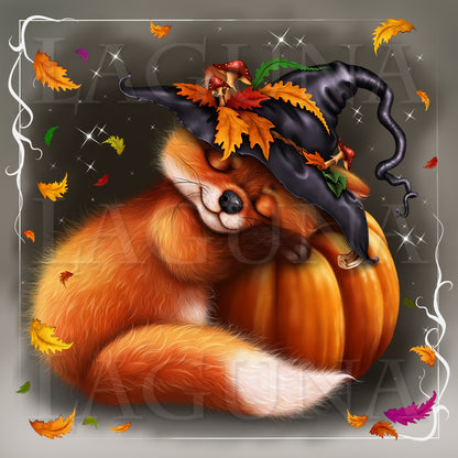 Halloween Fox Sleeping