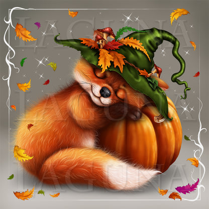 Halloween Fox Sleeping