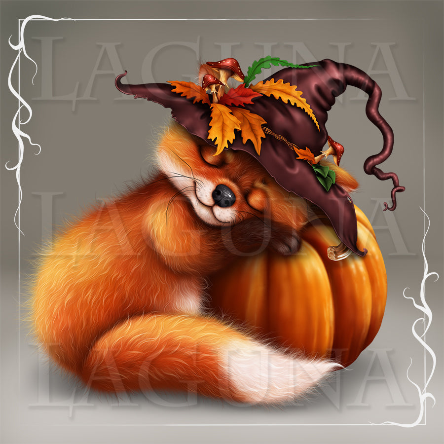 Halloween Fox Sleeping