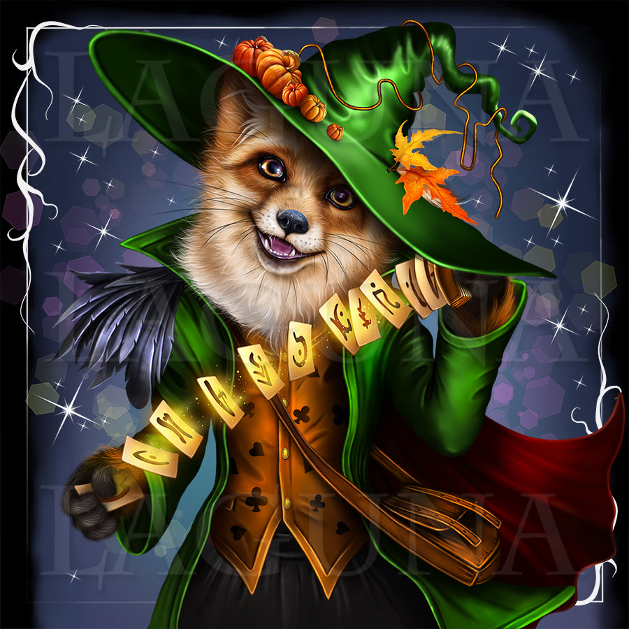 Halloween Fox with Cards