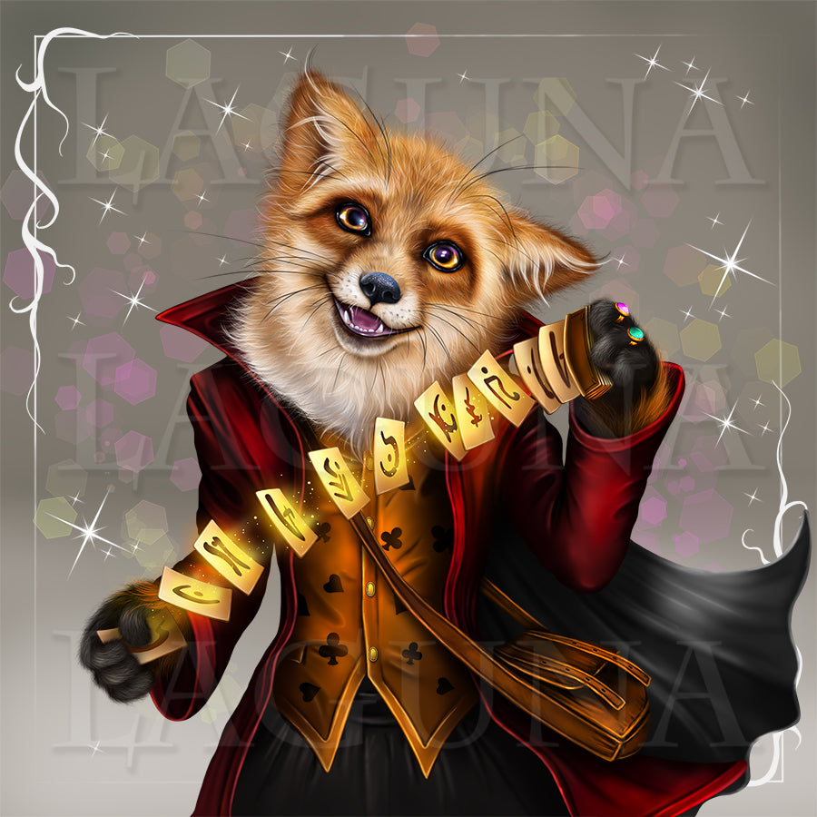 Halloween Fox with Cards