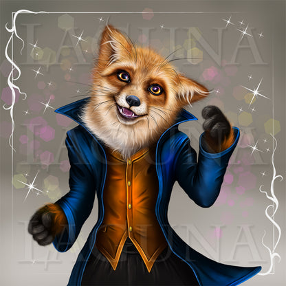 Halloween Fox with Cards