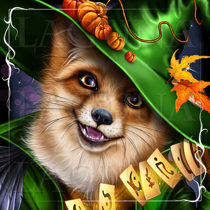 Halloween Fox with Cards