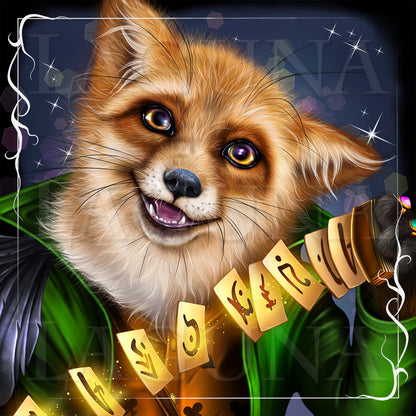 Halloween Fox with Cards