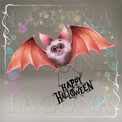 Halloween Kitty and Bat