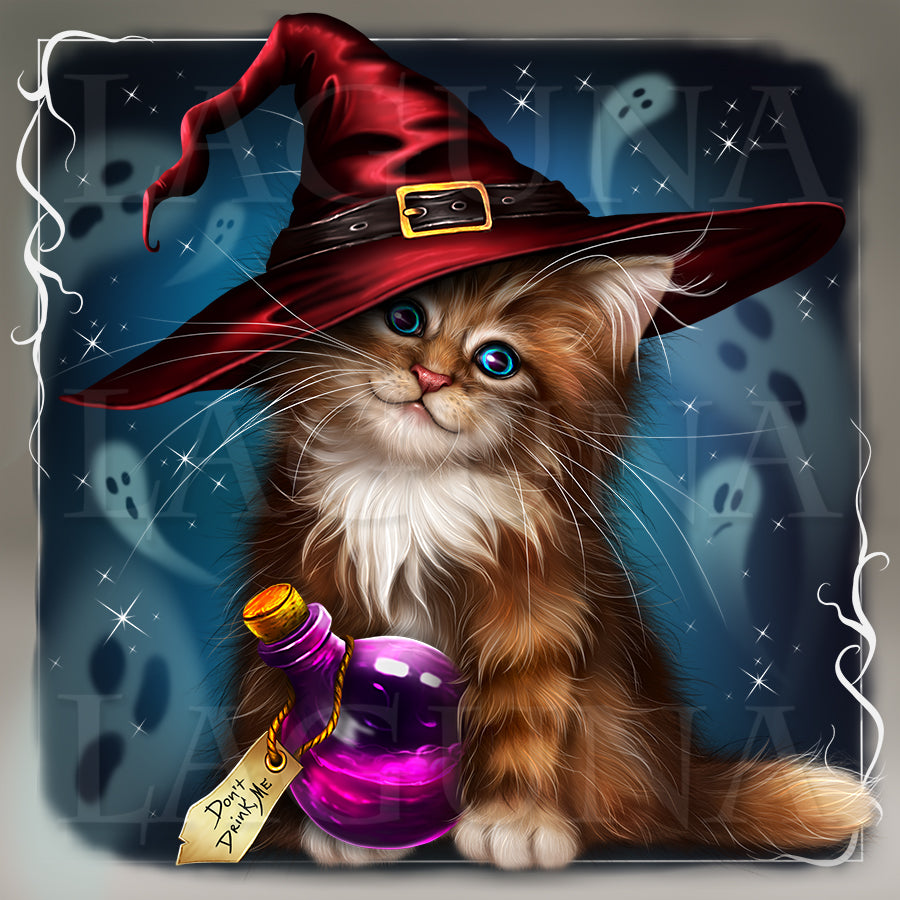 Halloween Kitty and Magic Potion