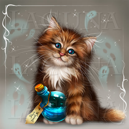 Halloween Kitty and Magic Potion