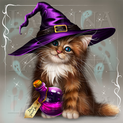 Halloween Kitty and Magic Potion