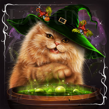 Halloween Kitty Making Potion