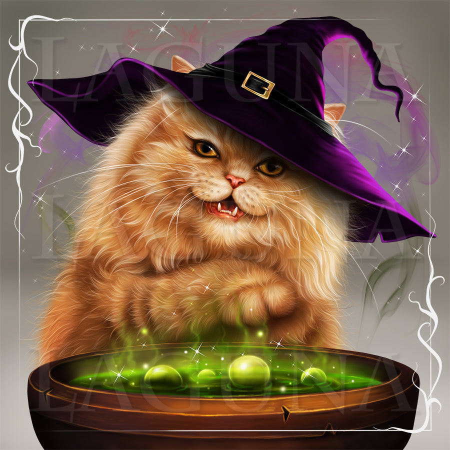 Halloween Kitty Making Potion