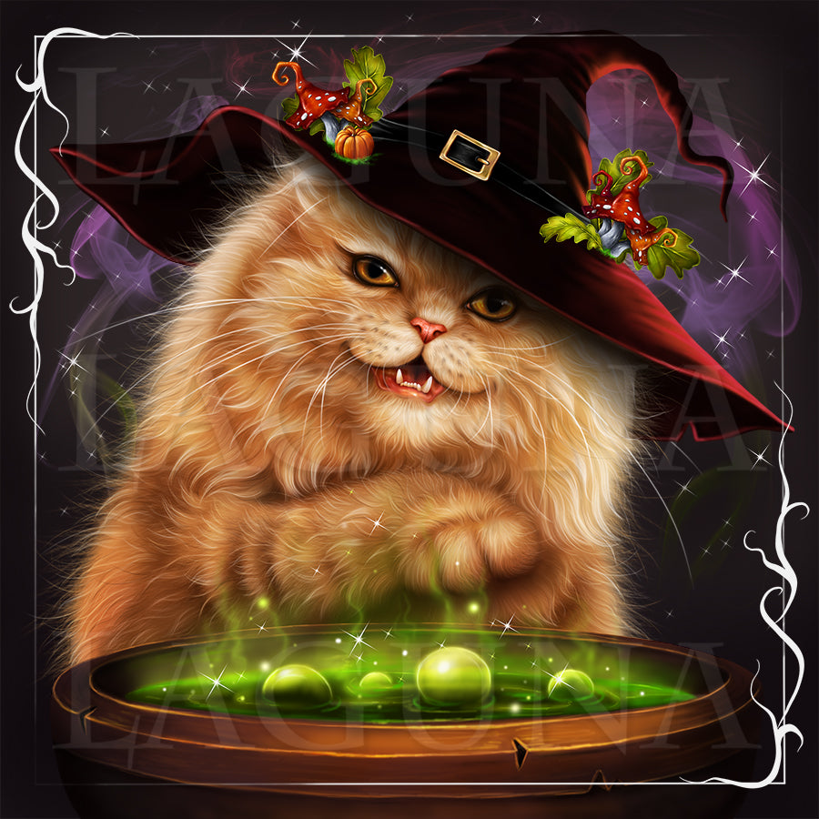 Halloween Kitty Making Potion