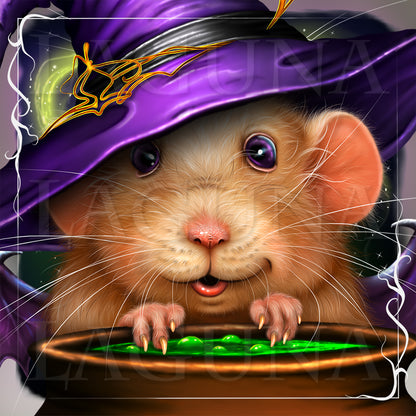 Halloween Mouse and Cauldron