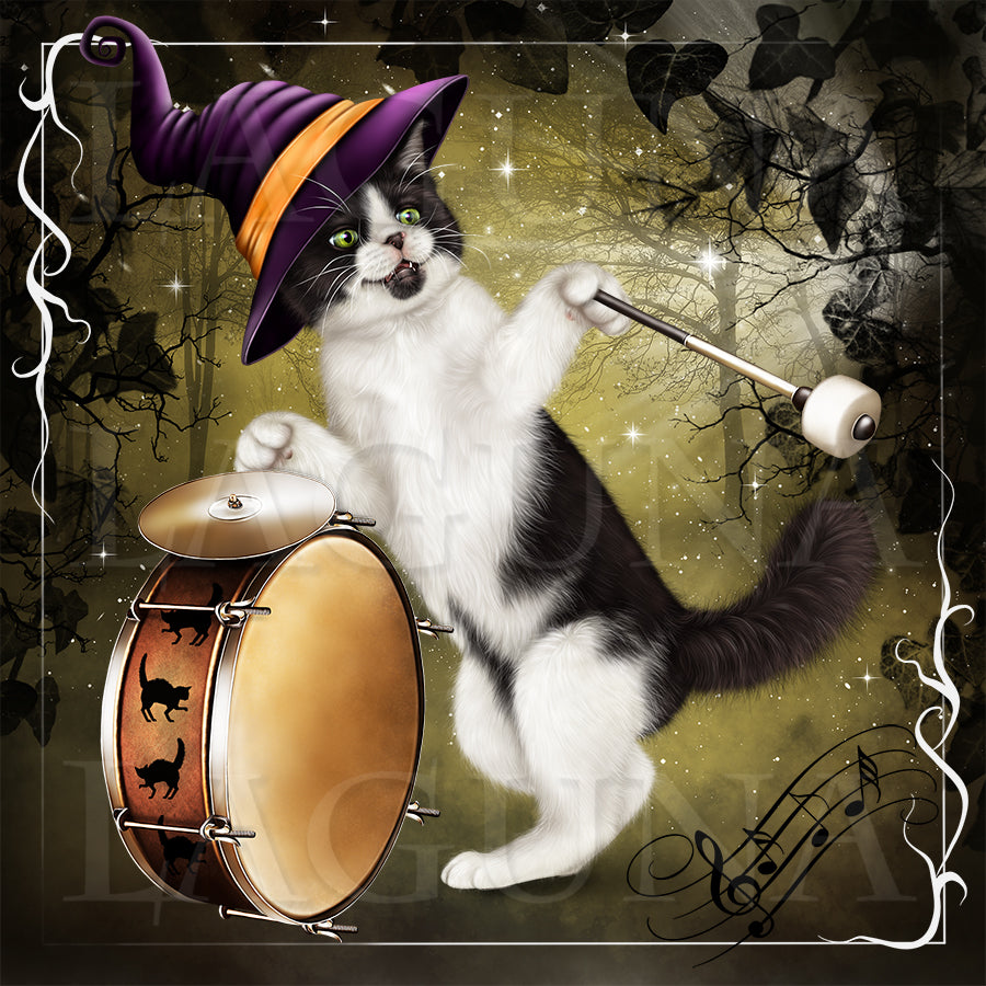 Halloween Orchestra (Cat with Drum)