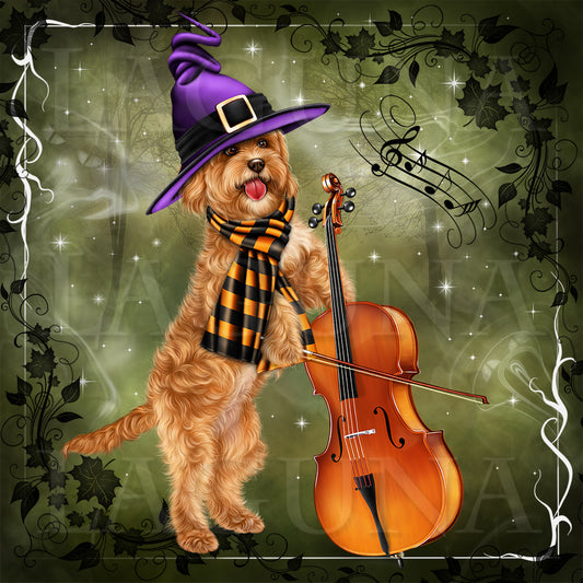 Halloween Orchestra (Dog with Cello)